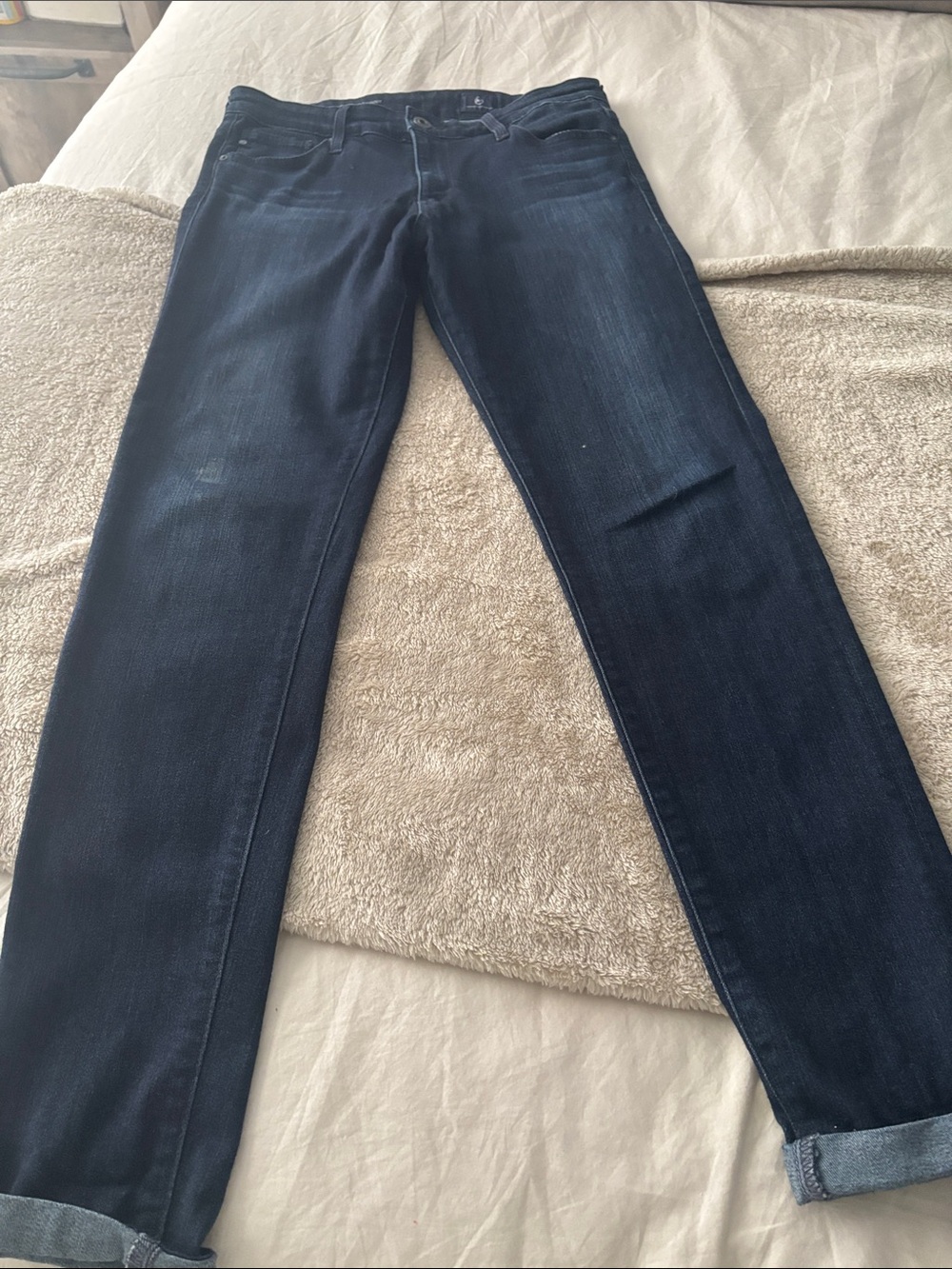 Ag Adriano Goldschmied Indigo Straight Leg Jeans